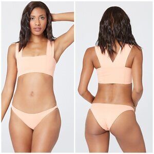 New L*Space | Sandy Bikini Bottom in Tangy Coral